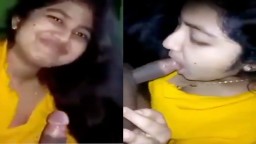Desi girl Sucking Boyfriend Dick When no one at Home